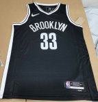 Maillot de Basket #33 Glaxton Brooklyn Nets Noir 75th anniversary